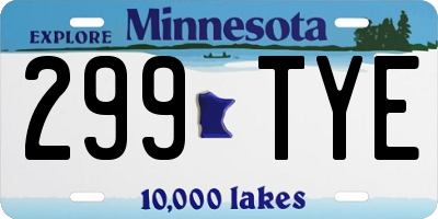 MN license plate 299TYE