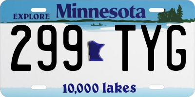 MN license plate 299TYG