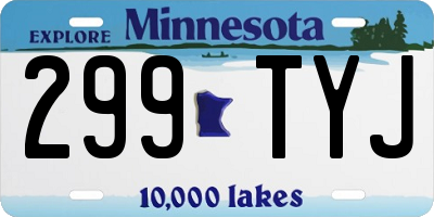 MN license plate 299TYJ