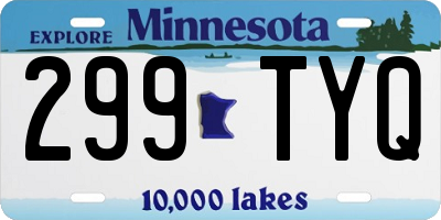MN license plate 299TYQ