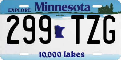 MN license plate 299TZG