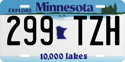 MN license plate 299TZH