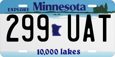 MN license plate 299UAT