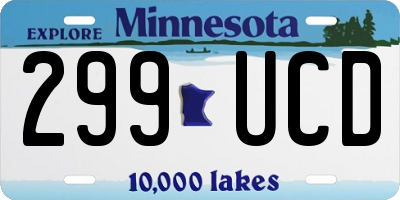 MN license plate 299UCD