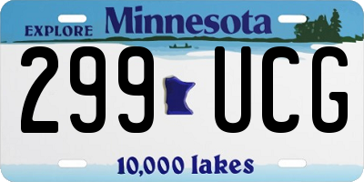 MN license plate 299UCG