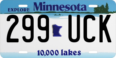 MN license plate 299UCK