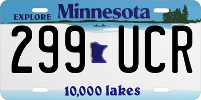 MN license plate 299UCR