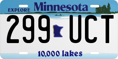 MN license plate 299UCT