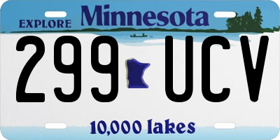 MN license plate 299UCV