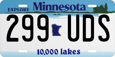 MN license plate 299UDS
