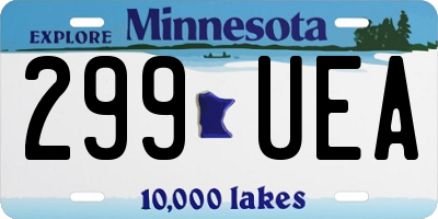 MN license plate 299UEA