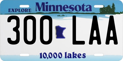 MN license plate 300LAA