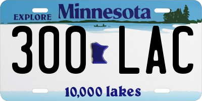 MN license plate 300LAC