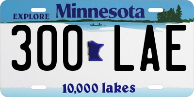 MN license plate 300LAE