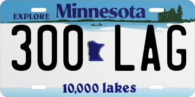 MN license plate 300LAG