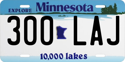 MN license plate 300LAJ