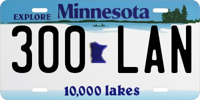 MN license plate 300LAN