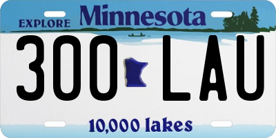 MN license plate 300LAU