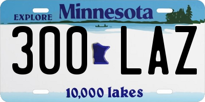 MN license plate 300LAZ