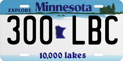 MN license plate 300LBC
