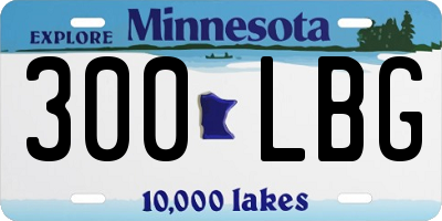 MN license plate 300LBG