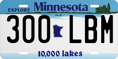 MN license plate 300LBM