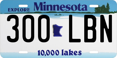 MN license plate 300LBN