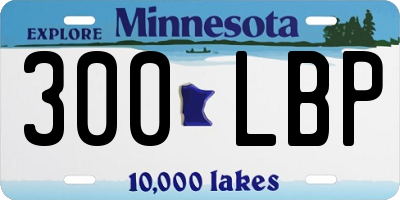 MN license plate 300LBP