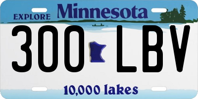 MN license plate 300LBV