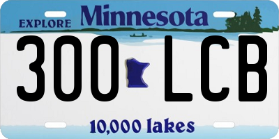 MN license plate 300LCB