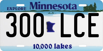 MN license plate 300LCE