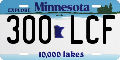 MN license plate 300LCF