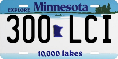 MN license plate 300LCI