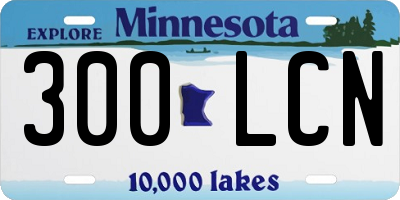 MN license plate 300LCN