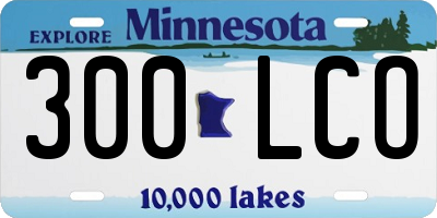 MN license plate 300LCO