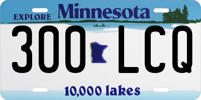 MN license plate 300LCQ