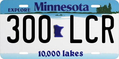 MN license plate 300LCR