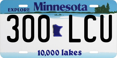 MN license plate 300LCU