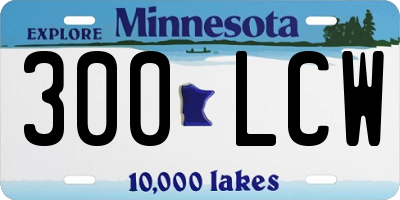 MN license plate 300LCW