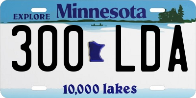 MN license plate 300LDA