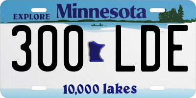 MN license plate 300LDE