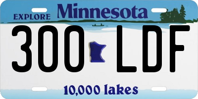MN license plate 300LDF