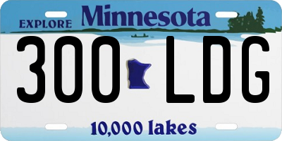 MN license plate 300LDG