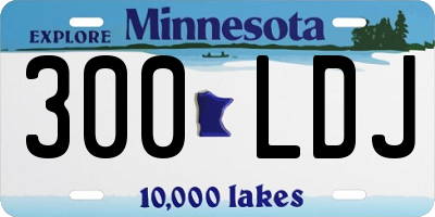 MN license plate 300LDJ
