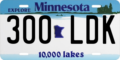 MN license plate 300LDK