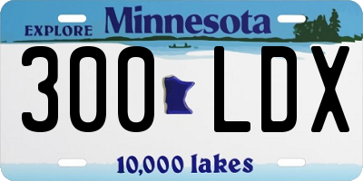 MN license plate 300LDX