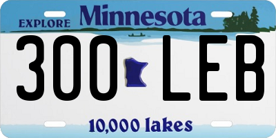 MN license plate 300LEB