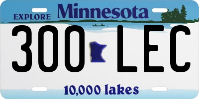 MN license plate 300LEC