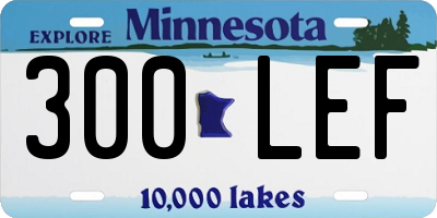 MN license plate 300LEF