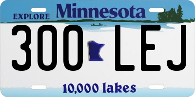 MN license plate 300LEJ